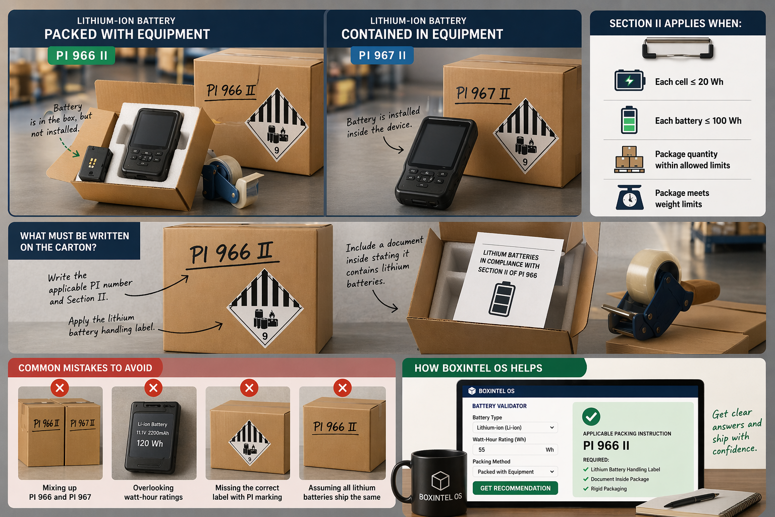When Do You Need to Write PI 966 II or PI 967 II on a Carton?